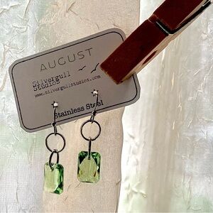 August birthstone earrings!!! Sweet crystal earrings stainless steel hooks.